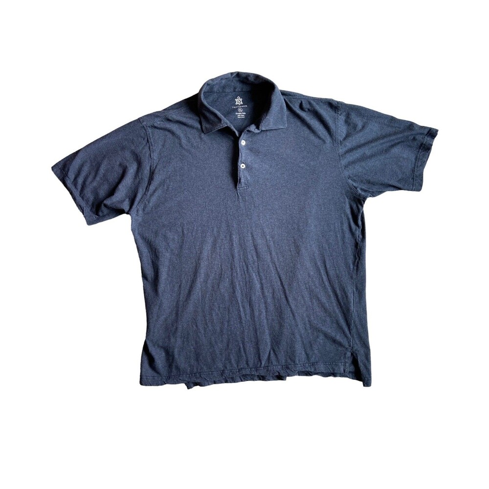 Turtleson Mens Sunday Polo Size XL Blue 100%‎ Cotton Golf Casual Preppy Career